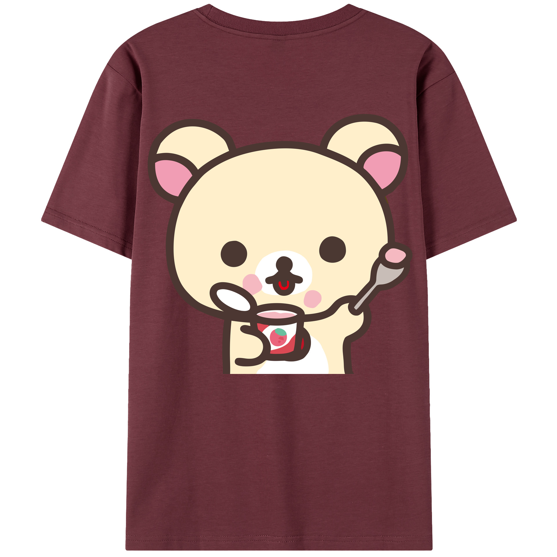 （画像用） リラックマ リラックマ キイロイトリ Rilakkuma Korilakkuma Kiiroitori 綿100％半袖Tシャツ（背面プリント）
